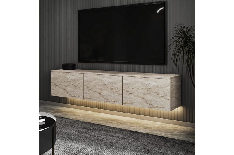 Neon Tv-bänk 160 cm Beige - Beige - Möbler - Vardagsrum - Tv-möbler & mediamöbler - Tv-bänkar