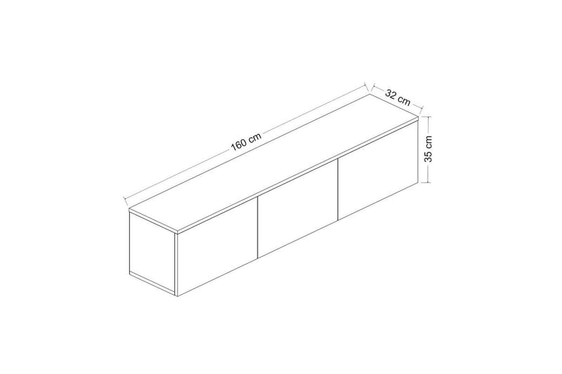 Neon Tv-bänk 160 cm - Brun - Möbler - Vardagsrum - Tv-möbler & mediamöbler - Tv-bänkar