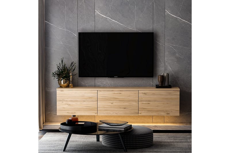 Neon Tv-bänk 160x32 cm Mörkblå - Hanah Home - Möbler - Vardagsrum - Tv-möbler & mediamöbler - Tv-bänkar