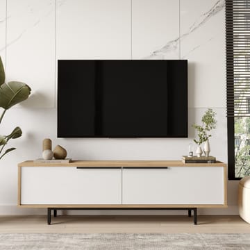 Nilena TV-bänk 160x45,1x35,5 cm - ek, vit - Möbler - Vardagsrum - Tv-möbler & mediamöbler - Tv-bänkar