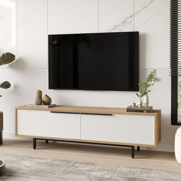 Nilena TV-bänk 160x45,1x35,5 cm - ek, vit - Möbler - Vardagsrum - Tv-möbler & mediamöbler - Tv-bänkar