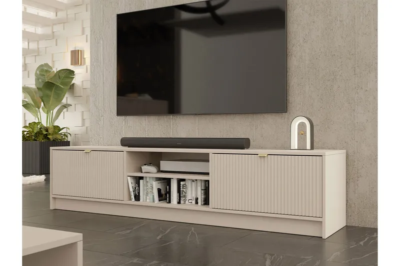 Novaj Tv-skåp 180 cm - Beige - Möbler - Vardagsrum - Tv-möbler & mediamöbler - Tv-bänkar