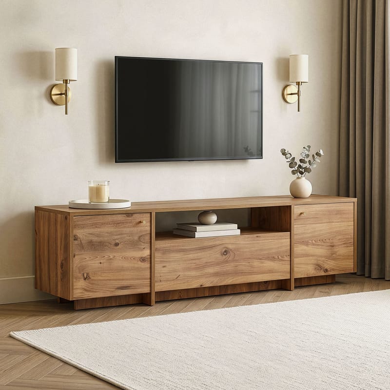 Nover TV-bänk 180x46x35 cm - Atlantic Pine - Möbler - Vardagsrum - Tv-möbler & mediamöbler - Tv-bänkar