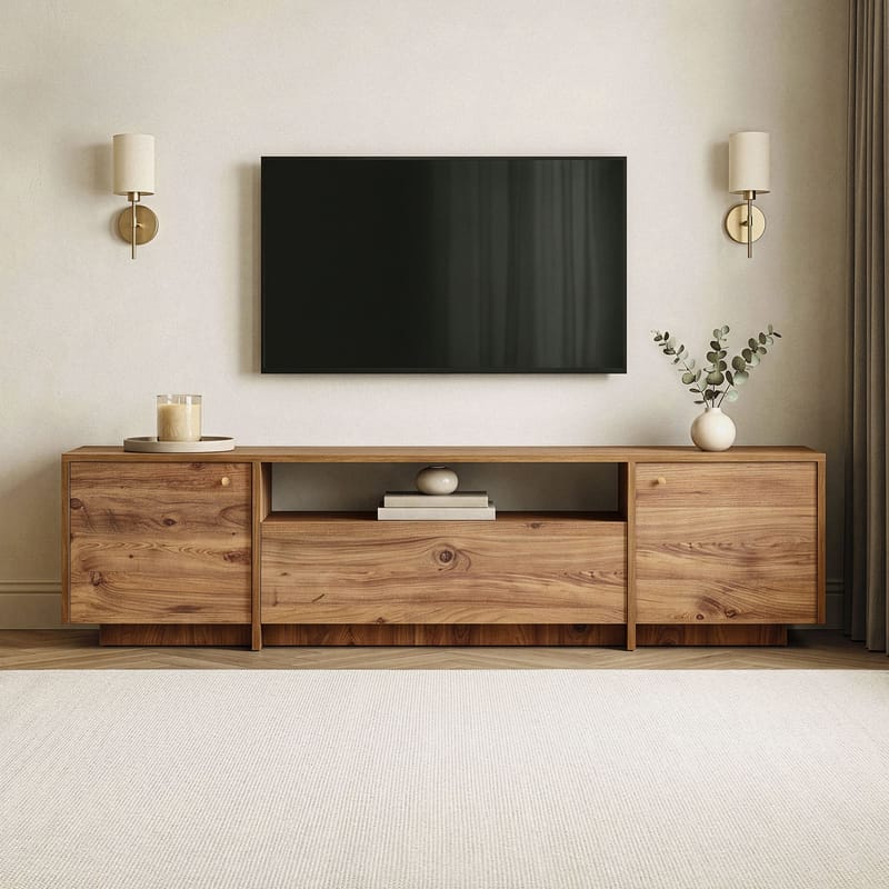 Nover TV-bänk 180x46x35 cm - Atlantic Pine - Möbler - Vardagsrum - Tv-möbler & mediamöbler - Tv-bänkar