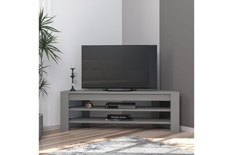 Oderzo Hörn TV Bänk 120 cm med Förvaring i Målat Trä - Grå - Möbler - Vardagsrum - Tv-möbler & mediamöbler - Tv-bänkar