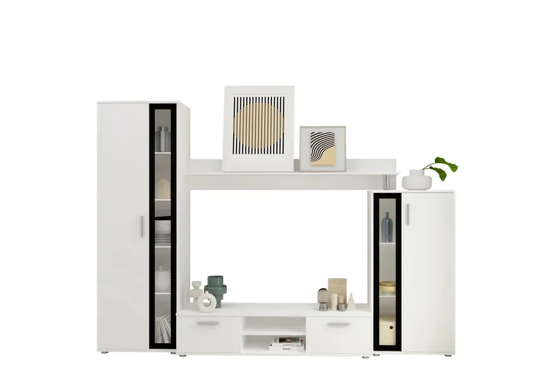 Olerum Tv-möbelset 256x40 cm, Vit