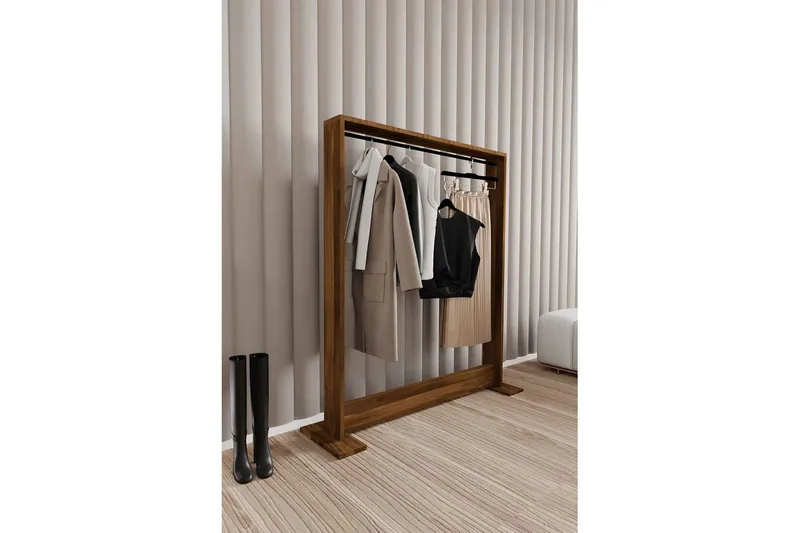 Olyric Tv-hylla 124 cm - Valnöt - Förvaring - Sko- & klädförvaring - Klädhängare - Klädställning