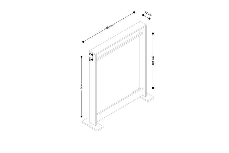 Olyric Tv-hylla 124 cm - Valnöt - Möbler - Vardagsrum - Tv-möbler & mediamöbler - Tv-hylla