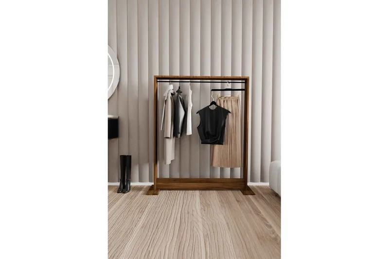 Olyric Tv-hylla 124 cm - Valnöt - Förvaring - Sko- & klädförvaring - Klädhängare - Klädställning