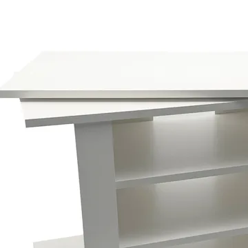 Olyricon TV-bänk 78 cm Med förvaring Rullbar - Vit och svart - Möbler - Vardagsrum - Tv-möbler & mediamöbler - Tv-bänkar