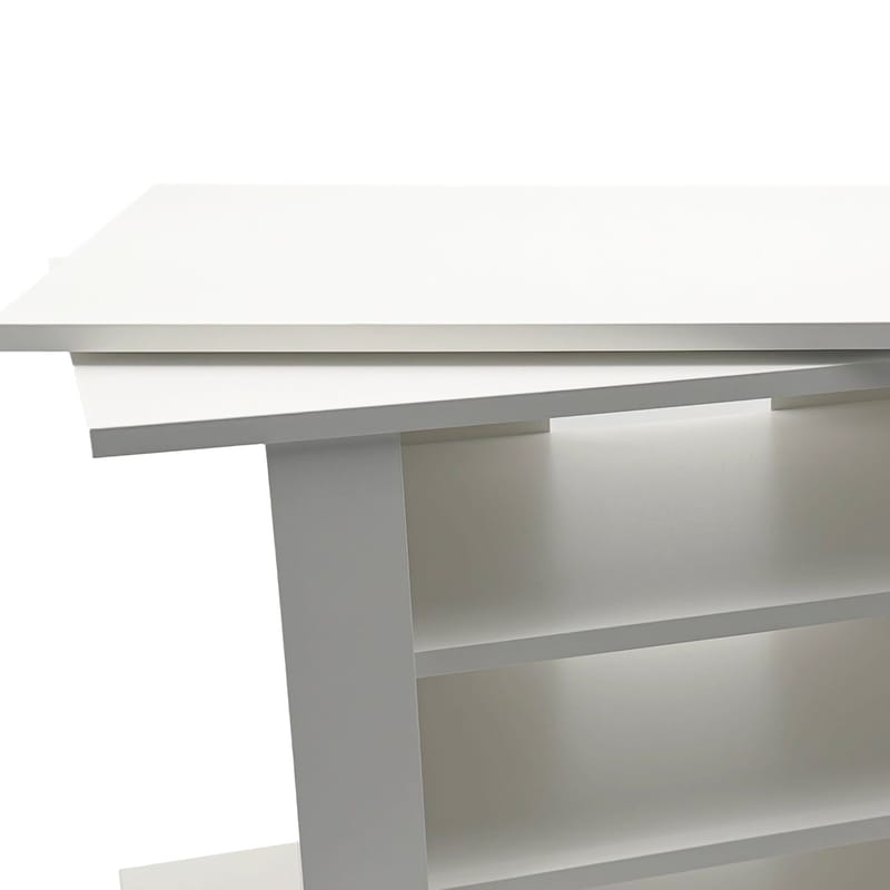 Olyricon TV-bänk 78 cm Med förvaring Rullbar - Vit och svart - Möbler - Vardagsrum - Tv-möbler & mediamöbler - Tv-bänkar