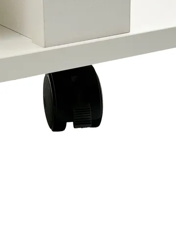 Olyricon TV-bänk 78 cm Med förvaring Rullbar - Vit och svart - Möbler - Vardagsrum - Tv-möbler & mediamöbler - Tv-bänkar