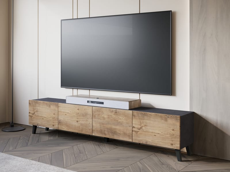 Orvik Tv-bänk 190 cm - grå, brun - Möbler - Vardagsrum - Tv-möbler & mediamöbler - Tv-bänkar