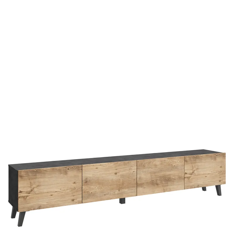 Orvik Tv-bänk 190 cm, grå, brun