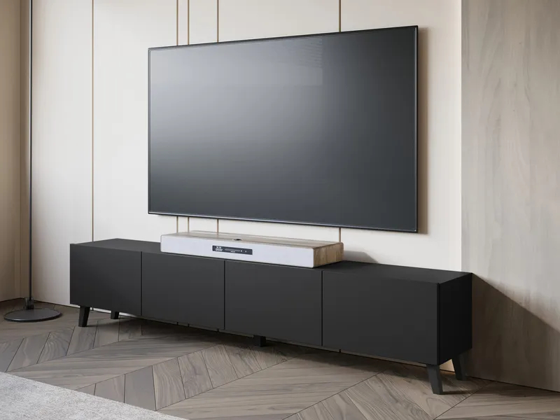 Orvik Tv-bänk 190 cm - svart - Möbler - Vardagsrum - Tv-möbler & mediamöbler - Tv-bänkar