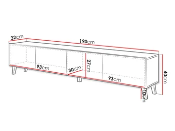 Orvik Tv-bänk 190 cm - vit - Möbler - Vardagsrum - Tv-möbler & mediamöbler - Tv-bänkar