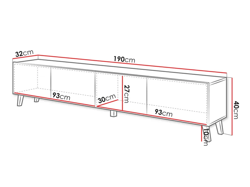 Orvik Tv-bänk 190 cm - vit - Möbler - Vardagsrum - Tv-möbler & mediamöbler - Tv-bänkar
