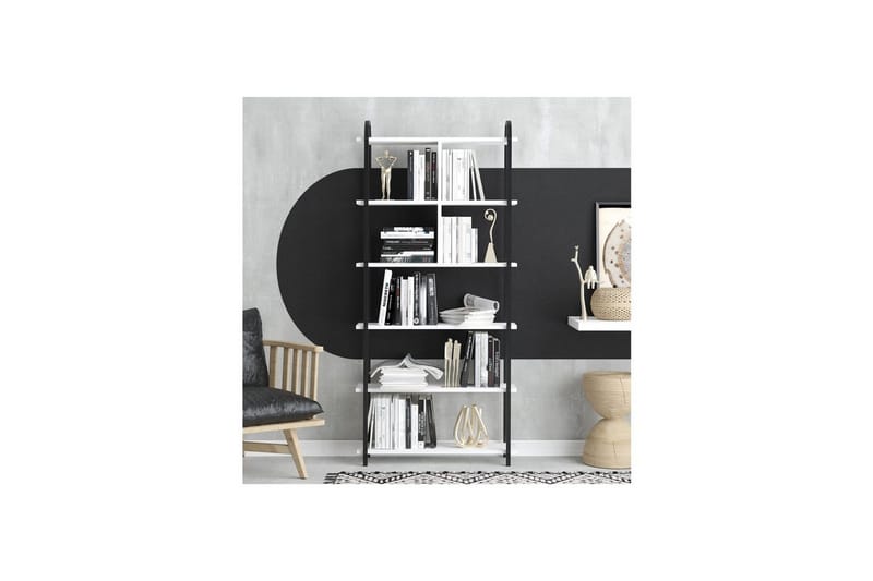 Orvric Bokhylla 78 cm - Svart/Vit - Förvaring - Hyllor - Bokhylla