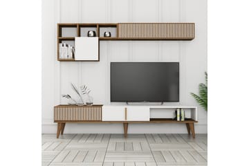 OZZERO Tv-bänk 180 cm Valnöt/Vit
