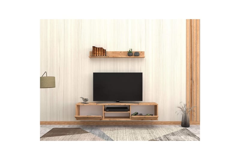 Palgrave Tv-hylla 180 cm - Ek - Möbler - Vardagsrum - Tv-möbler & mediamöbler - Tv-hylla