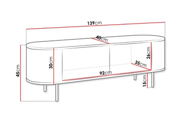 Pantego Tv-bänk 139x40 cm - Brun - Möbler - Vardagsrum - Tv-möbler & mediamöbler - Tv-bänkar