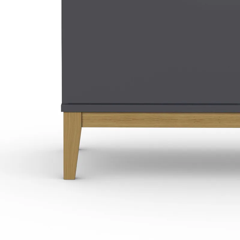Pelle Tv-bänk 200 cm - Grå / Wotan-ek - Möbler - Vardagsrum - Tv-möbler & mediamöbler - Tv-bänkar