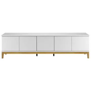 Pelle Tv-bänk 200 cm - Vit/Wotan-ek - Möbler - Vardagsrum - Tv-möbler & mediamöbler - Tv-bänkar