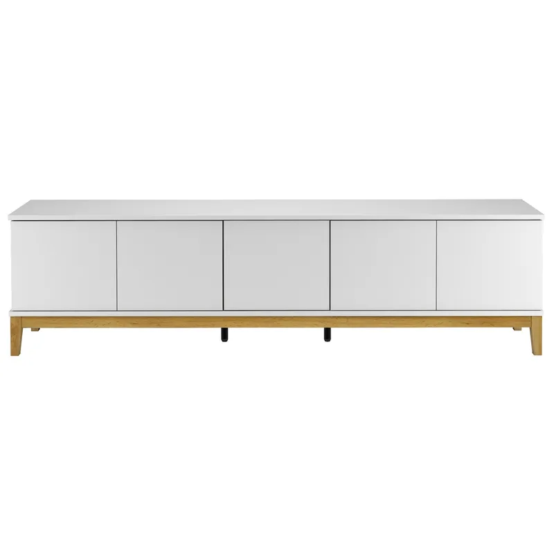 Pelle Tv-bänk 200 cm - Vit/Wotan-ek - Möbler - Vardagsrum - Tv-möbler & mediamöbler - Tv-bänkar