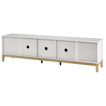 Pelle Tv-bänk 200 cm - Vit/Wotan-ek - Möbler - Vardagsrum - Tv-möbler & mediamöbler - Tv-bänkar