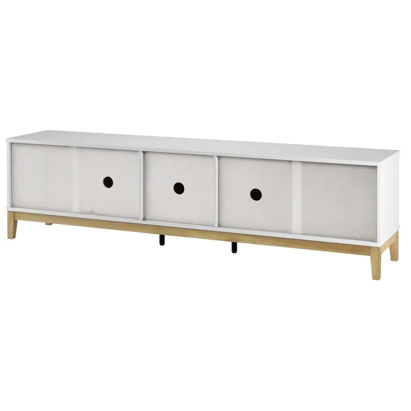 Pelle Tv-bänk 200 cm - Vit/Wotan-ek - Möbler - Vardagsrum - Tv-möbler & mediamöbler - Tv-bänkar
