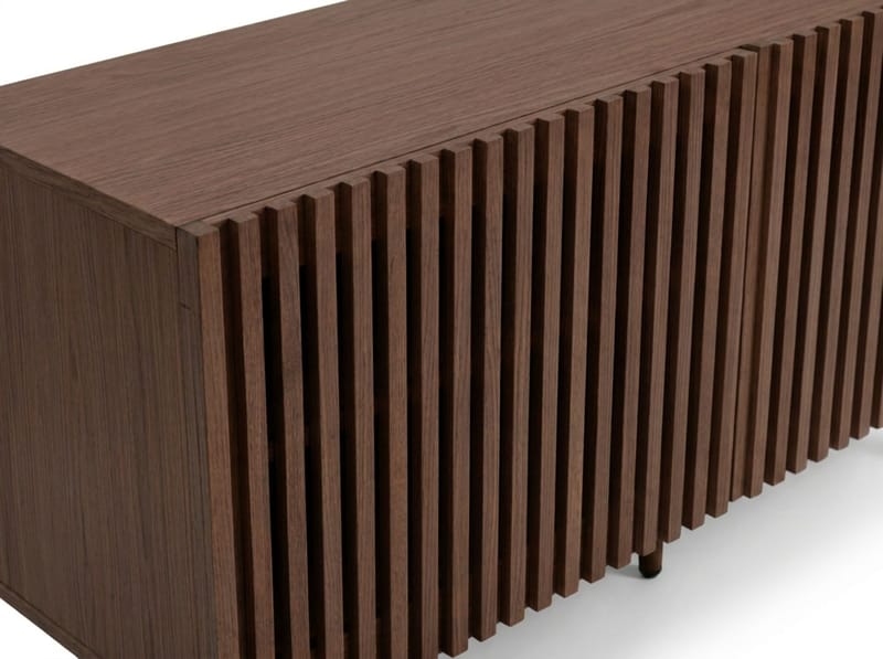 Peyra Ribbad Tv-bänk 120 cm - Valnöt - Möbler - Vardagsrum - Tv-möbler & mediamöbler - Tv-bänkar