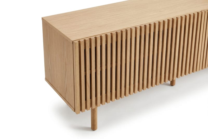 Peyra Ribbad Tv-bänk 160 cm - Natur - Möbler - Vardagsrum - Tv-möbler & mediamöbler - Tv-bänkar