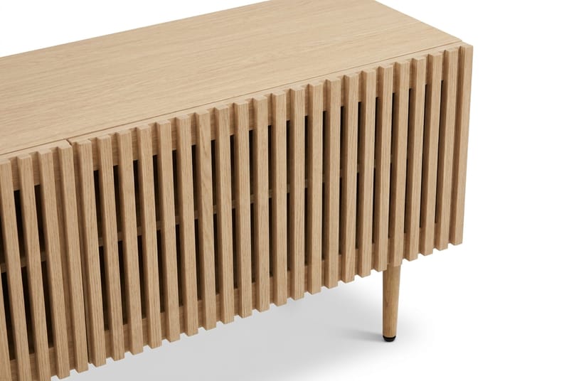 Peyra Ribbad Tv-bänk 200 cm - Natur - Möbler - Vardagsrum - Tv-möbler & mediamöbler - Tv-bänkar