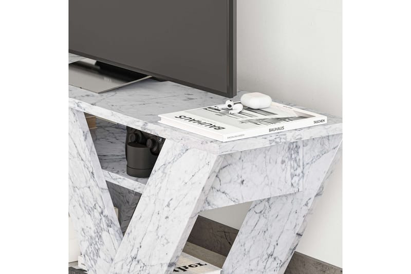 Pipralla Tv-bänk 110 cm - Vit marmor - Möbler - Vardagsrum - Tv-möbler & mediamöbler - Tv-bänkar