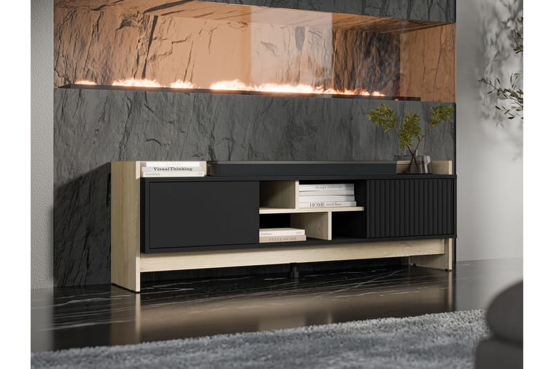 Polina Tv-bänk 150 cm - Brun/Svart - Möbler - Vardagsrum - Tv-möbler & mediamöbler - Tv-bänkar