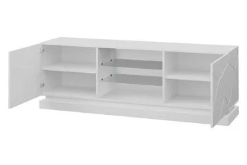 Qiu TV-bänk 40x160 cm LED-belysning - Vit/Högglans - Möbler - Vardagsrum - Tv-möbler & mediamöbler - Tv-bänkar
