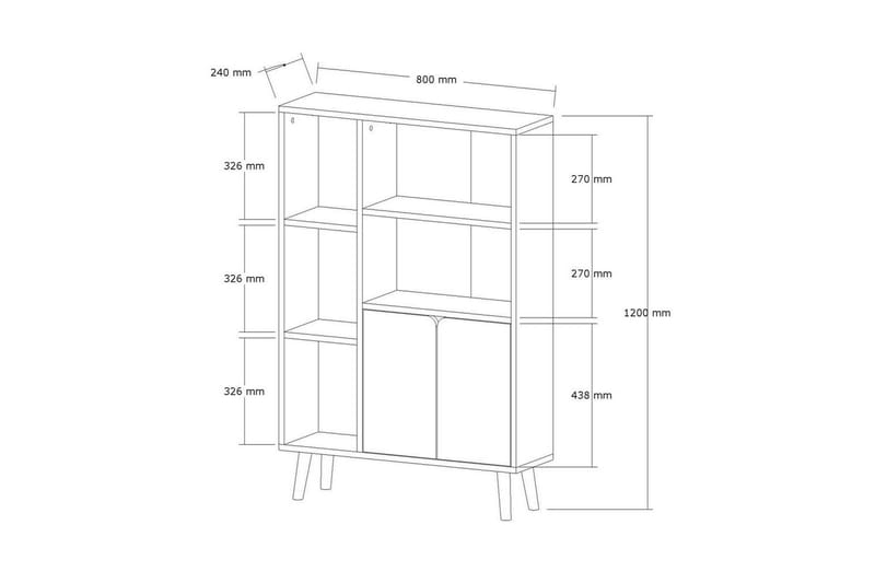 Quorana Bokhylla 25 cm - Ek - Förvaring - Hyllor - Bokhylla