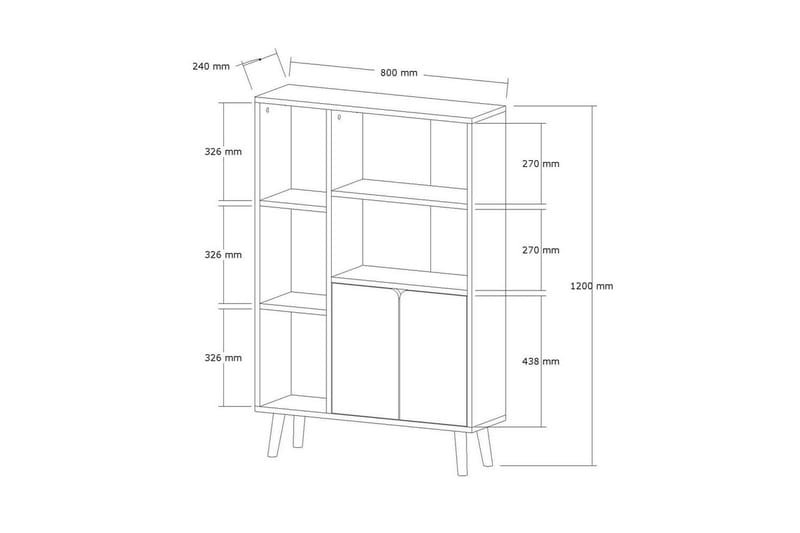 Quorana Bokhylla 25 cm - Ek - Förvaring - Hyllor - Bokhylla
