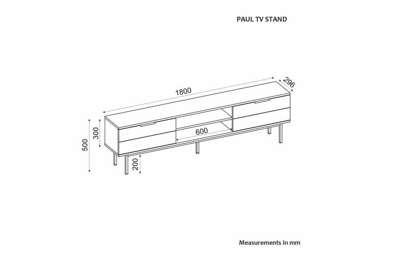Ranjit Tv-bänk 180 cm - Vit - Möbler - Vardagsrum - Tv-möbler & mediamöbler - Tv-bänkar