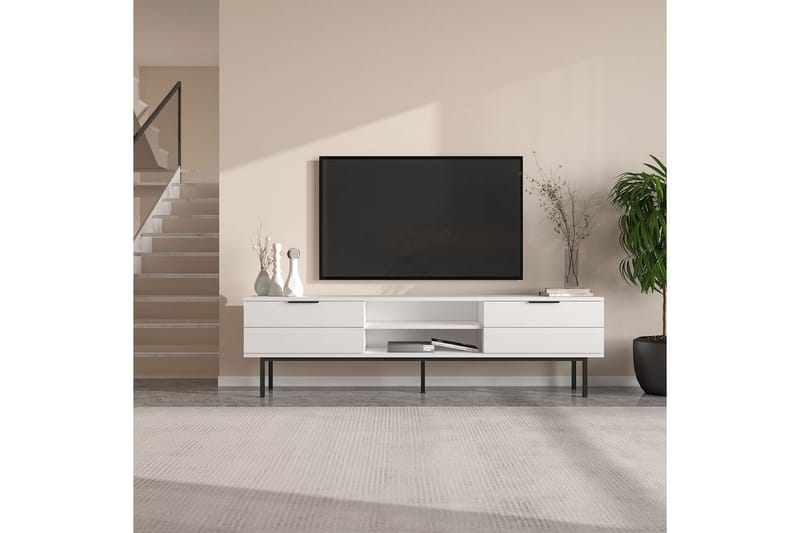 Ranjit Tv-bänk 180 cm - Vit - Möbler - Vardagsrum - Tv-möbler & mediamöbler - Tv-bänkar