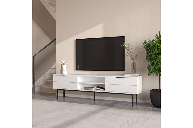 Ranjit Tv-bänk 180 cm - Vit - Möbler - Vardagsrum - Tv-möbler & mediamöbler - Tv-bänkar