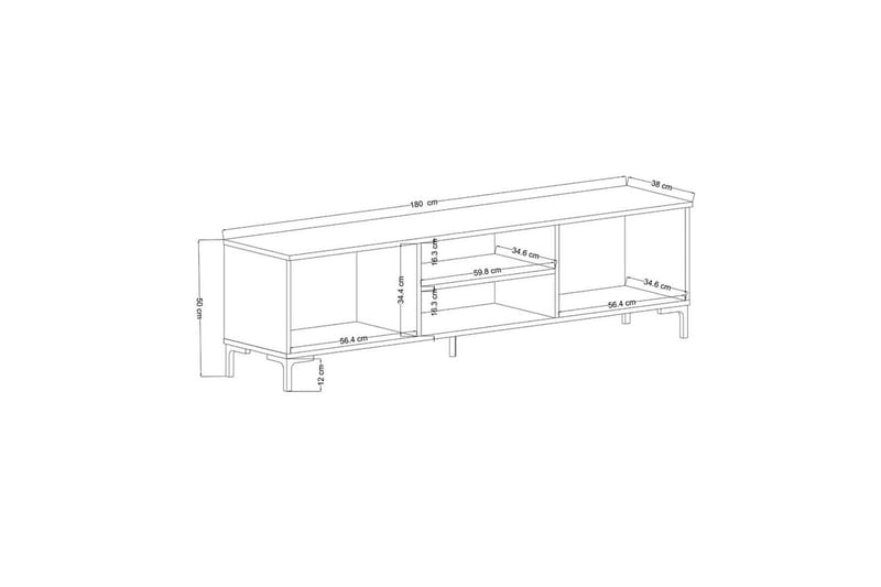 Ranko Tv-bänk 180 cm - Antracit - Möbler - Vardagsrum - Tv-möbler & mediamöbler - Tv-bänkar