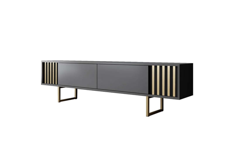 Rany Tv-bänk 180 cm - Guld/Grafitgrå - Möbler - Vardagsrum - Tv-möbler & mediamöbler - Tv-bänkar