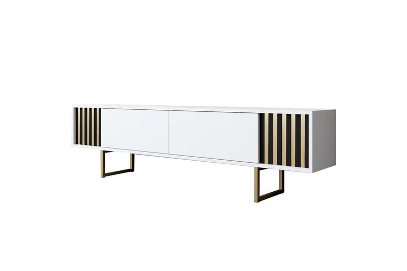 Rany Tv-bänk 180 cm - Guld/Vit - Möbler - Vardagsrum - Tv-möbler & mediamöbler - Tv-bänkar