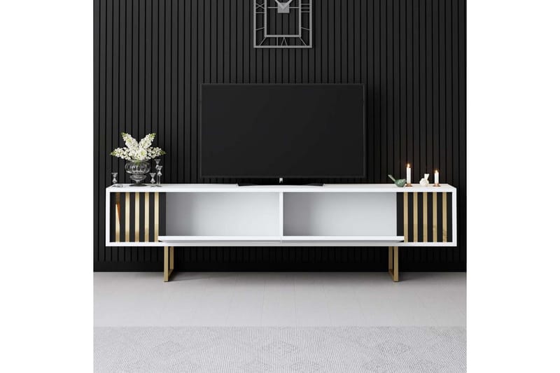 Rany Tv-bänk 180 cm - Guld/Vit - Möbler - Vardagsrum - Tv-möbler & mediamöbler - Tv-bänkar