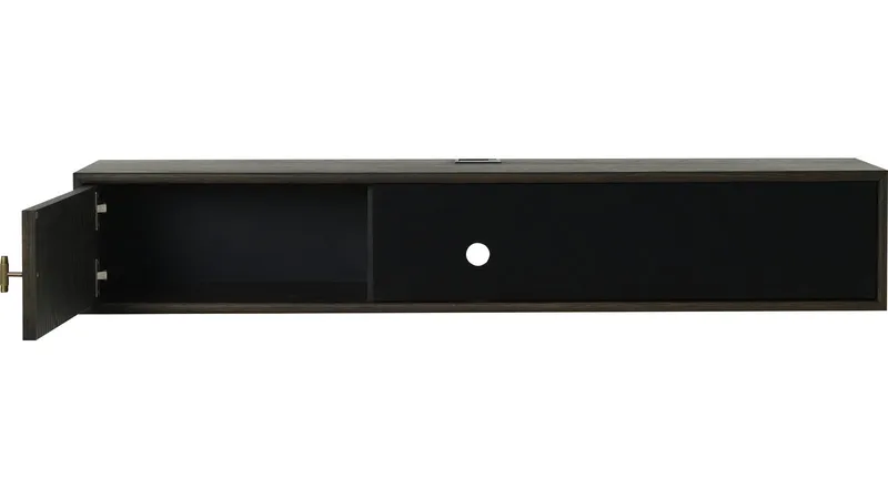 Råvika Vägghängd Tv-Bänk 133 cm - Brunlackad ek - Möbler - Vardagsrum - Tv-möbler & mediamöbler - Tv-bänkar