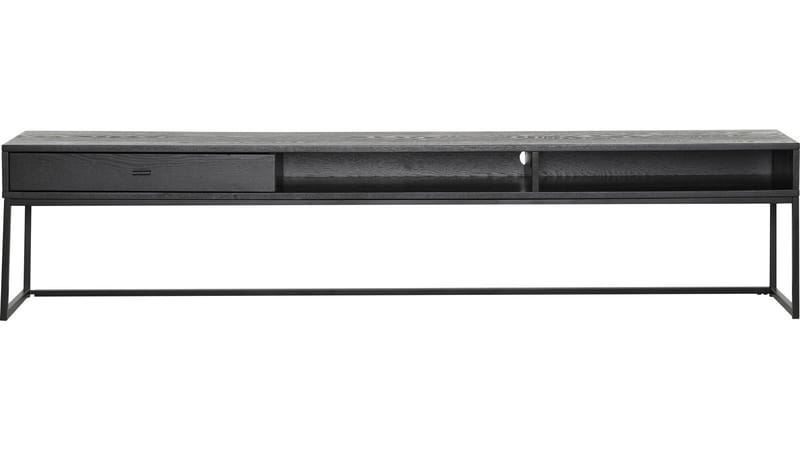 Regal Golvstående TV-bänk 180 cm med Förvaring i Trä - Svart - Möbler - Vardagsrum - Tv-möbler & mediamöbler - Tv-bänkar