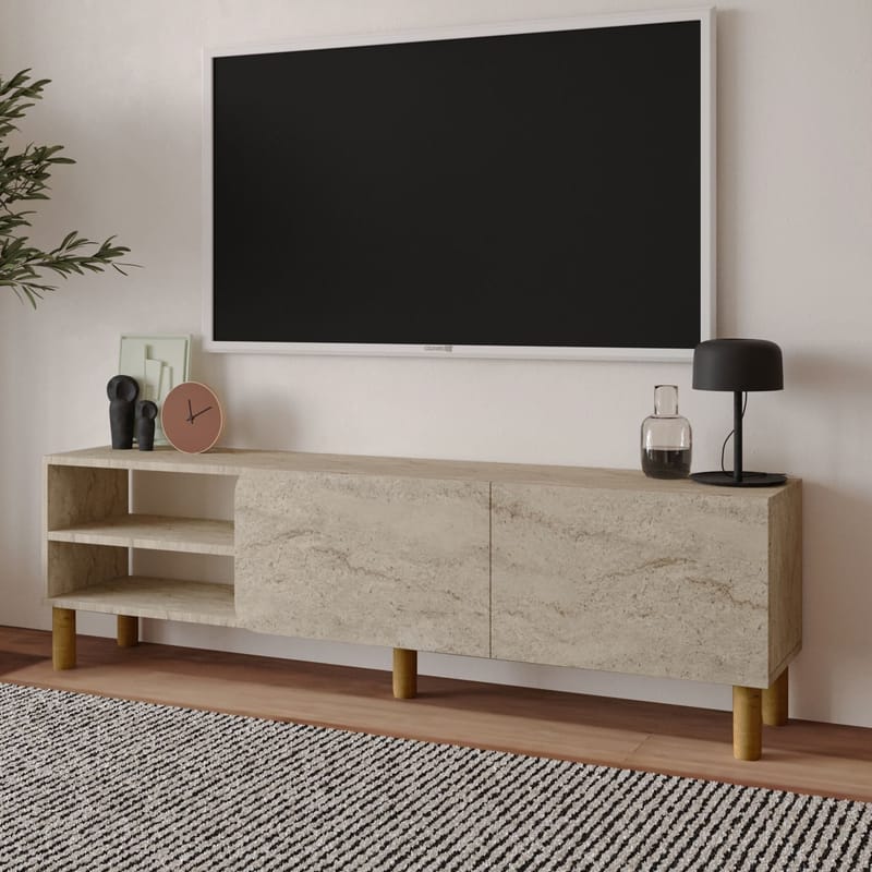 Relento Tv-bänk 150 cm - travertin - Möbler - Vardagsrum - Tv-möbler & mediamöbler - Tv-bänkar