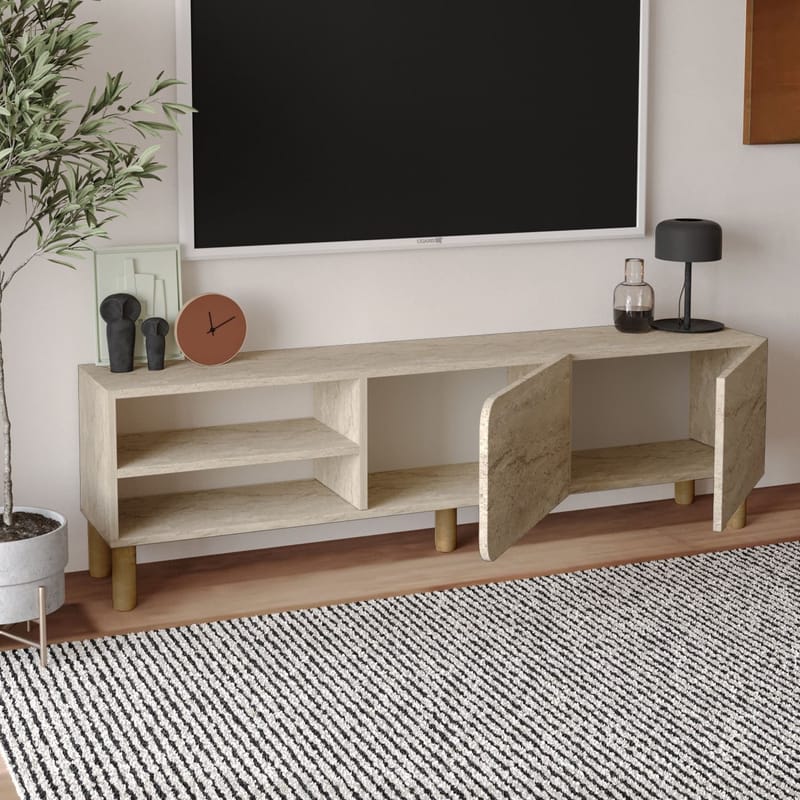Relento Tv-bänk 150 cm - travertin - Möbler - Vardagsrum - Tv-möbler & mediamöbler - Tv-bänkar