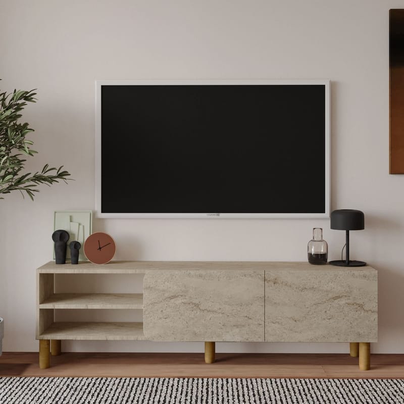 Relento Tv-bänk 150 cm - travertin - Möbler - Vardagsrum - Tv-möbler & mediamöbler - Tv-bänkar